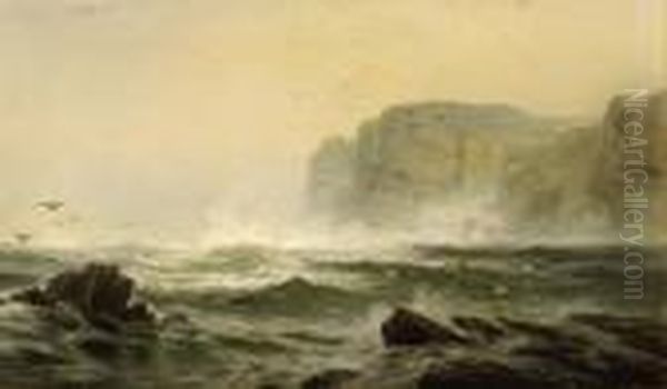 Coastal Seascape Oil Painting by Edward Moran