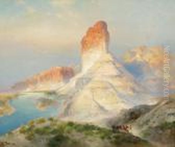 Indian Summer, Green River, Wy Oil Painting by Thomas Moran