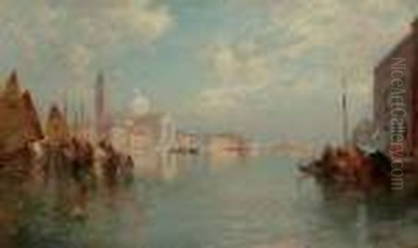 On The Grand Canal Oil Painting by Thomas Moran