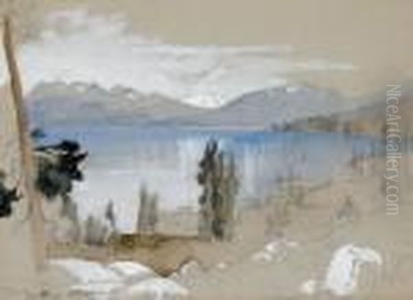 Lake Tahoe Oil Painting by Thomas Moran