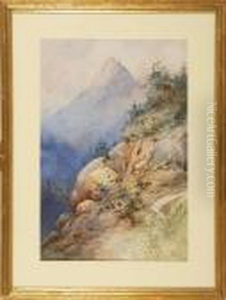 Mountain Landscape Oil Painting by Thomas Moran