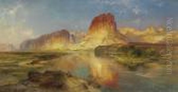 Green River Of Wyoming Oil Painting by Thomas Moran