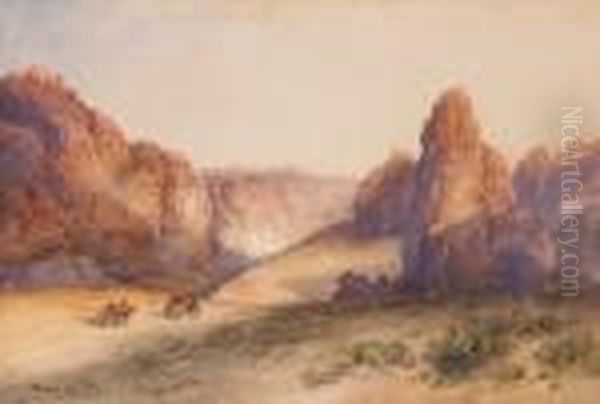 The Rock Of Acoma, New Mexico Oil Painting by Thomas Moran