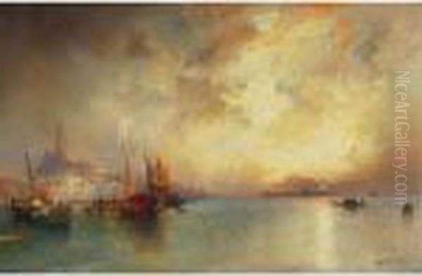 View Of Venice Oil Painting by Thomas Moran