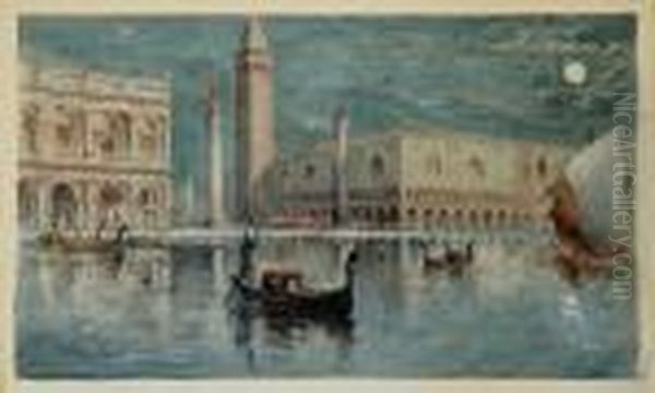 The Doge's Palace Oil Painting by Thomas Moran