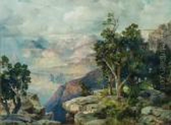 Grand Canyon From Hermit Ridgetop Oil Painting by Thomas Moran