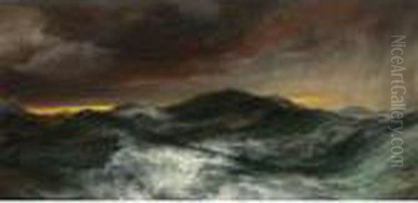 A Norther In The Gulf Of Mexico Oil Painting by Thomas Moran