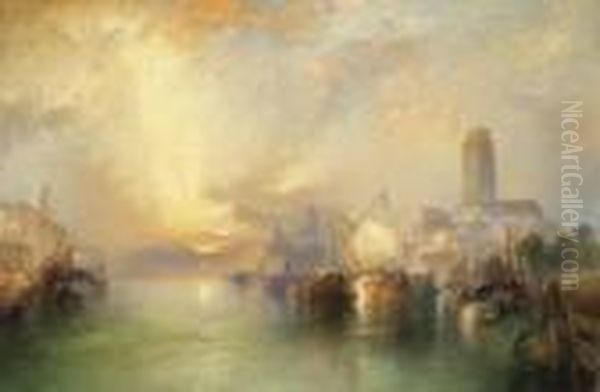 View Of Venice Oil Painting by Thomas Moran