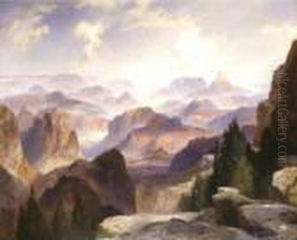 Grand Canyon Oil Painting by Thomas Moran