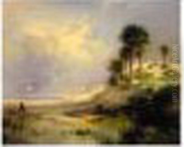 Fort St. George Island, Florida Oil Painting by Thomas Moran