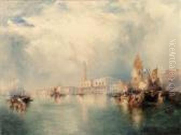 Venice--grand Canal Oil Painting by Thomas Moran