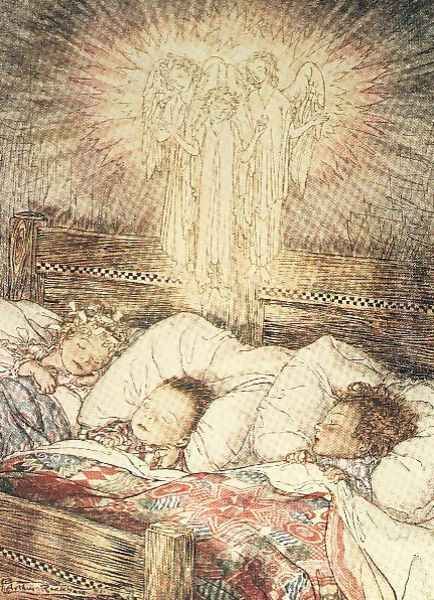 Christmas illustrations, from The Night Before Christmas by Clement Clarke Moore, 1931 Oil Painting by Arthur Rackham