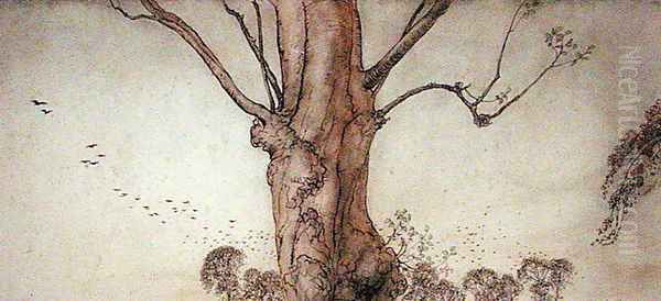 Barbaras Tree Oil Painting by Arthur Rackham