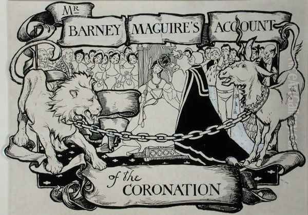 Mr Barney Maguires Account of the Coronation, illustration from The Ingoldsby Legends or Mirth and Marvels, by Thomas Ingoldsby, published 1898 Oil Painting by Arthur Rackham