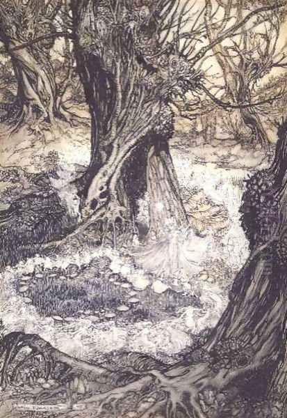 Come, now a Roundel, 1908 Oil Painting by Arthur Rackham