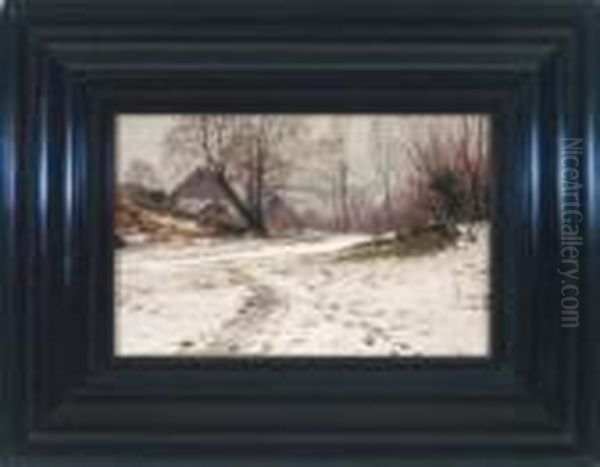 Altschnee Am Dorfrand Oil Painting by Walter Moras