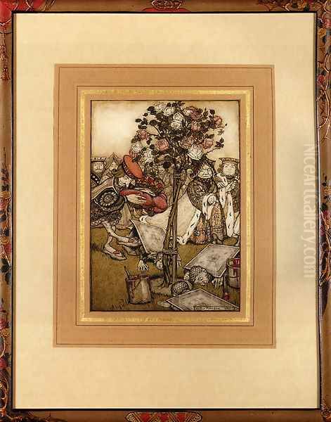 Alice In Wonderland: The Jack Of Hearts Oil Painting by Arthur Rackham