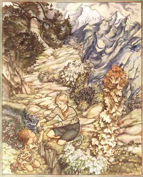 King of the Golden River: Gave the Child a Bottle Oil Painting by Arthur Rackham