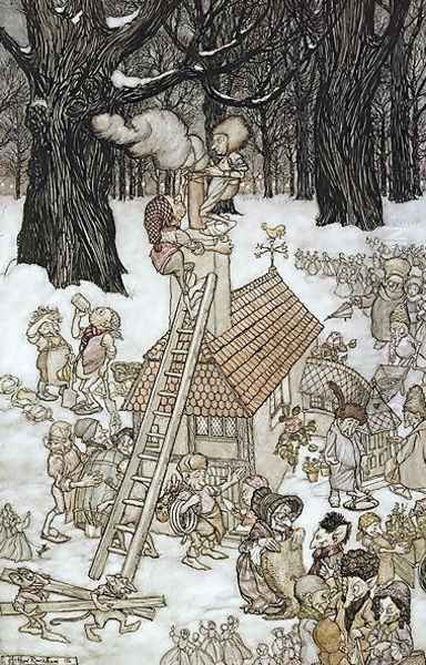 The House Built for Maimie, 1906 Oil Painting by Arthur Rackham