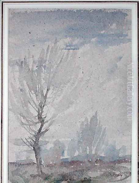 Study of a Tree Oil Painting by Arthur Rackham