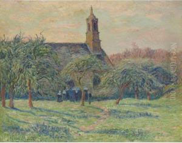 Une Eglise En Clohars-carnoet Oil Painting by Henri Moret