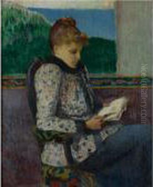 Lecture A La Fenetre Oil Painting by Henri Moret