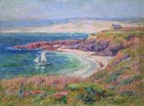 Voile Blanche Dans La Crique Oil Painting by Henri Moret