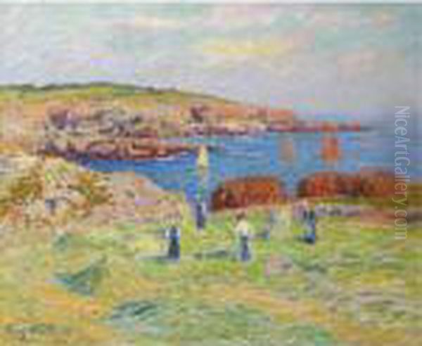 Foins Au Port De Doelan Oil Painting by Henri Moret