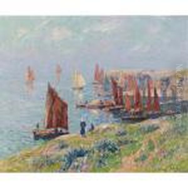 Rentree De Bateaux Oil Painting by Henri Moret