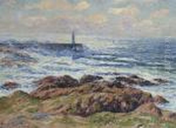 Audierne, Le Phare Oil Painting by Henri Moret