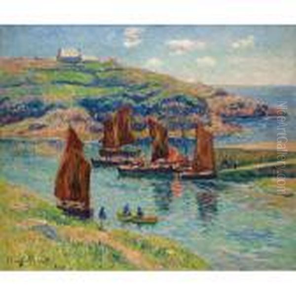 Basse Mer, Cote De Bretagne Oil Painting by Henri Moret