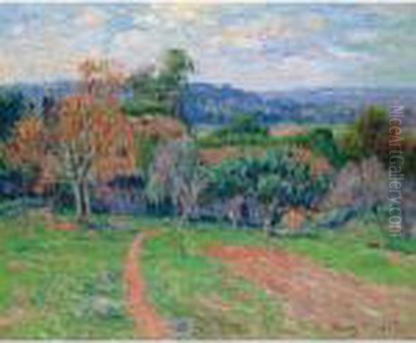 Ferme Pres De Pont-aven Oil Painting by Henri Moret