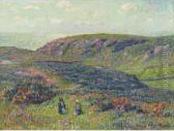 Conversation Dans La Lande Oil Painting by Henri Moret