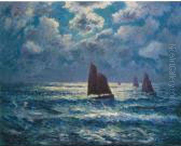 Claire De Lune Oil Painting by Henri Moret