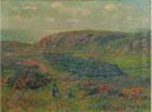 Une Lande Oil Painting by Henri Moret