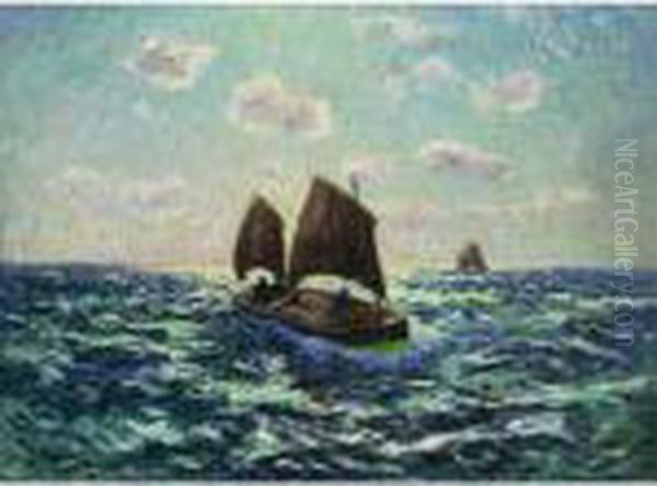 La Barque Des Pecheurs En Bretagne Oil Painting by Henri Moret