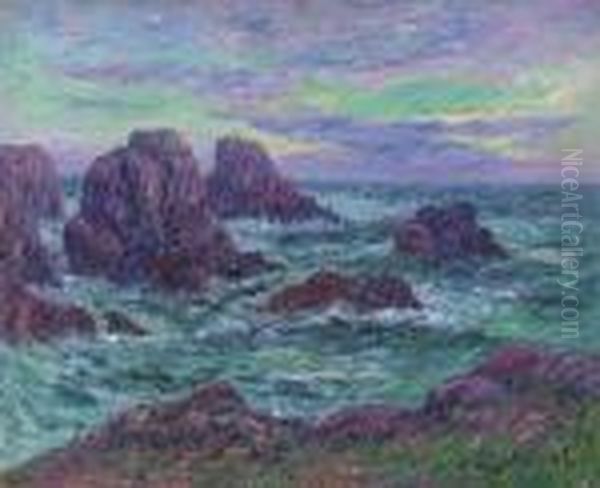 Le Soir A Ouessant Oil Painting by Henri Moret