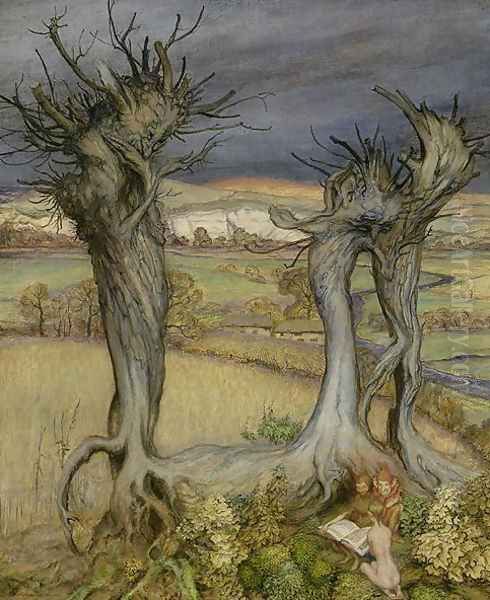 Near Amberley Oil Painting by Arthur Rackham