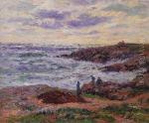 La Cote A Doelan (mer) Oil Painting by Henri Moret