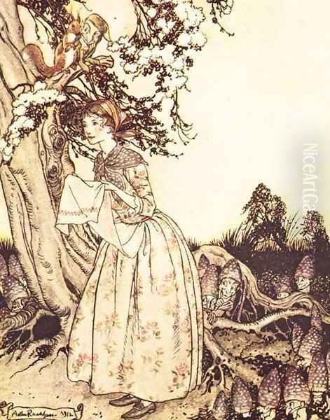 Mother Goose: The Fair Maid who the first of Spring Oil Painting by Arthur Rackham