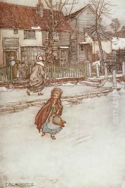 New Years Cakes from Rip van Winkle by Washington Irving 1783-1859, 1905 Oil Painting by Arthur Rackham