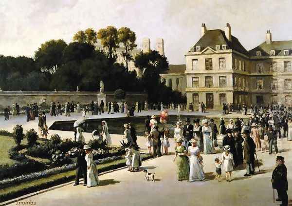 Jardin Du Luxembourg Oil Painting by Jean-Francois Raffaelli