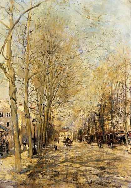 A Boulevard Oil Painting by Jean-Francois Raffaelli