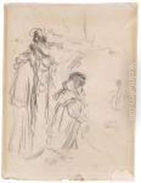 Femme Et Enfant Au Bois Oil Painting by Berthe Morisot