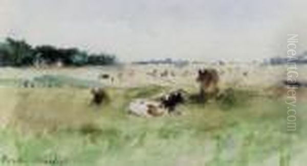 Paysage De Paturages Oil Painting by Berthe Morisot