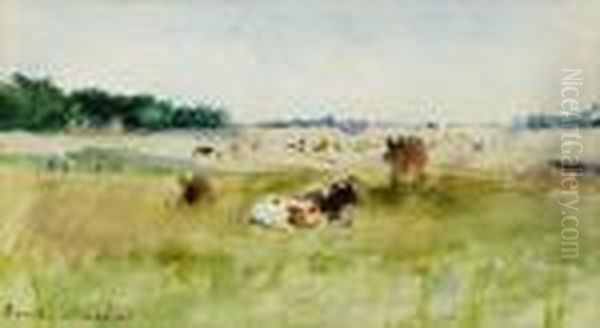 Paysage De Paturages Oil Painting by Berthe Morisot