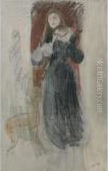 Le Violon Oil Painting by Berthe Morisot