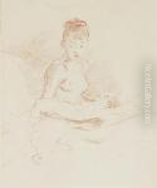 Nu Oil Painting by Berthe Morisot