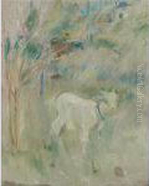 La Chevre Colette Oil Painting by Berthe Morisot