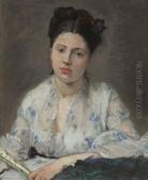 Jeune Femme Oil Painting by Berthe Morisot